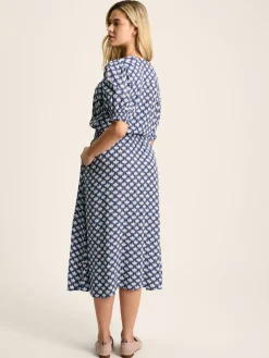 Laurie Blue Viscose Midi Dress