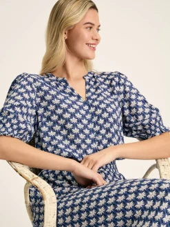 Laurie Blue Viscose Midi Dress