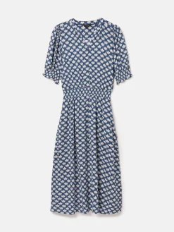 Laurie Blue Viscose Midi Dress