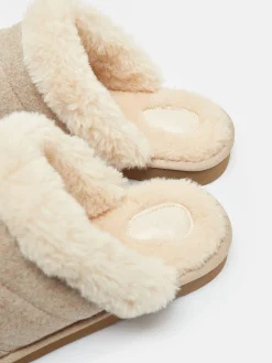Lazydays Oatmeal Fleece Lined Slippers