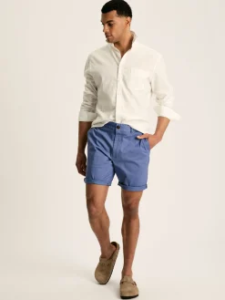 Linen Blend White Plain Long Sleeve Shirt