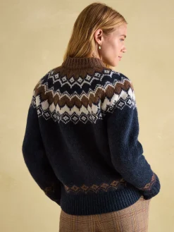 Lowry Navy/Camel Fair Isle Jumper
