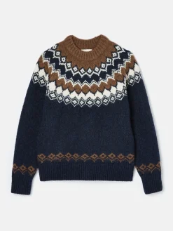Lowry Navy/Camel Fair Isle Jumper