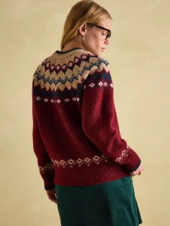 Lowry Red/Navy Fair Isle Jumper