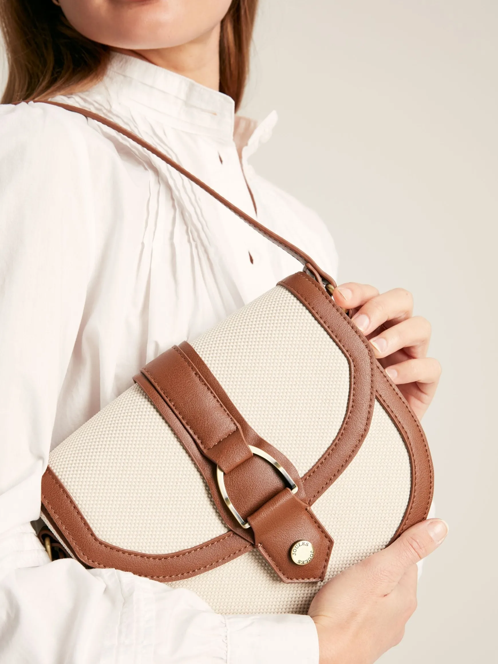 Ludlow Tan Canvas Cross Body Bag