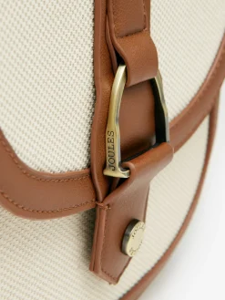 Ludlow Tan Canvas Cross Body Bag