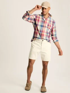 Madras Blue/Pink Long Sleeve Cotton Check Shirt