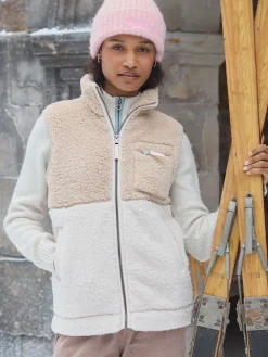 Mallory Cream Fleece Gilet