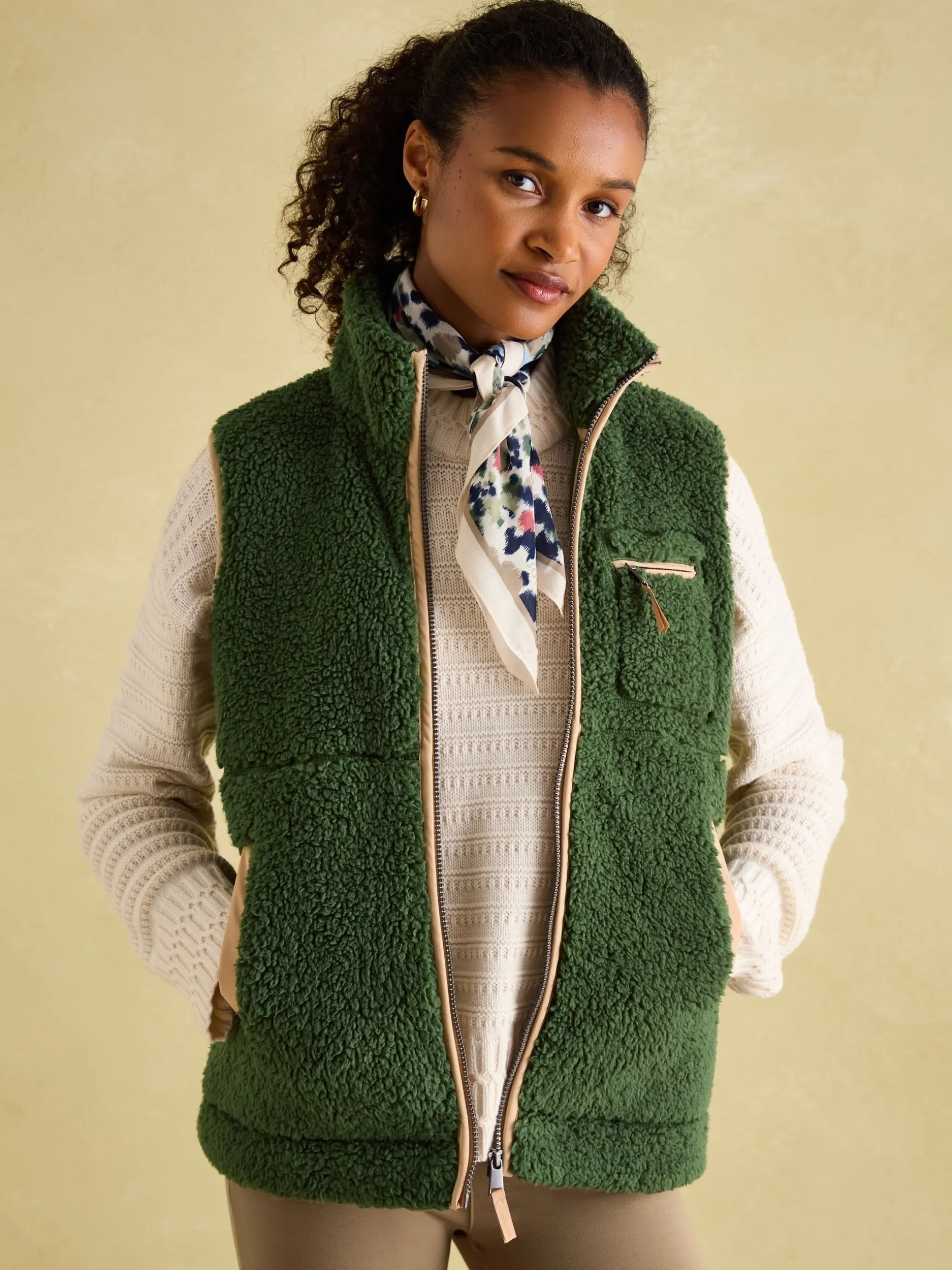 Mallory Green Fleece Gilet