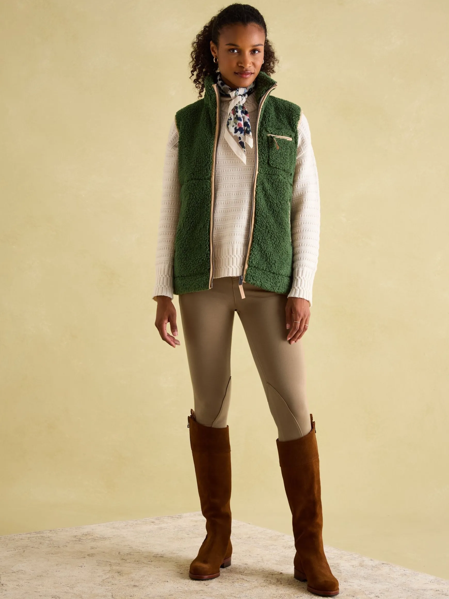 Mallory Green Fleece Gilet