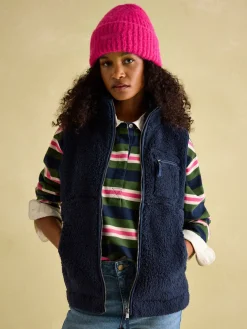 Mallory Navy blue Fleece Gilet