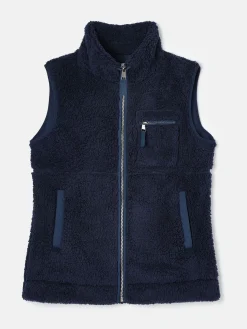 Mallory Navy blue Fleece Gilet