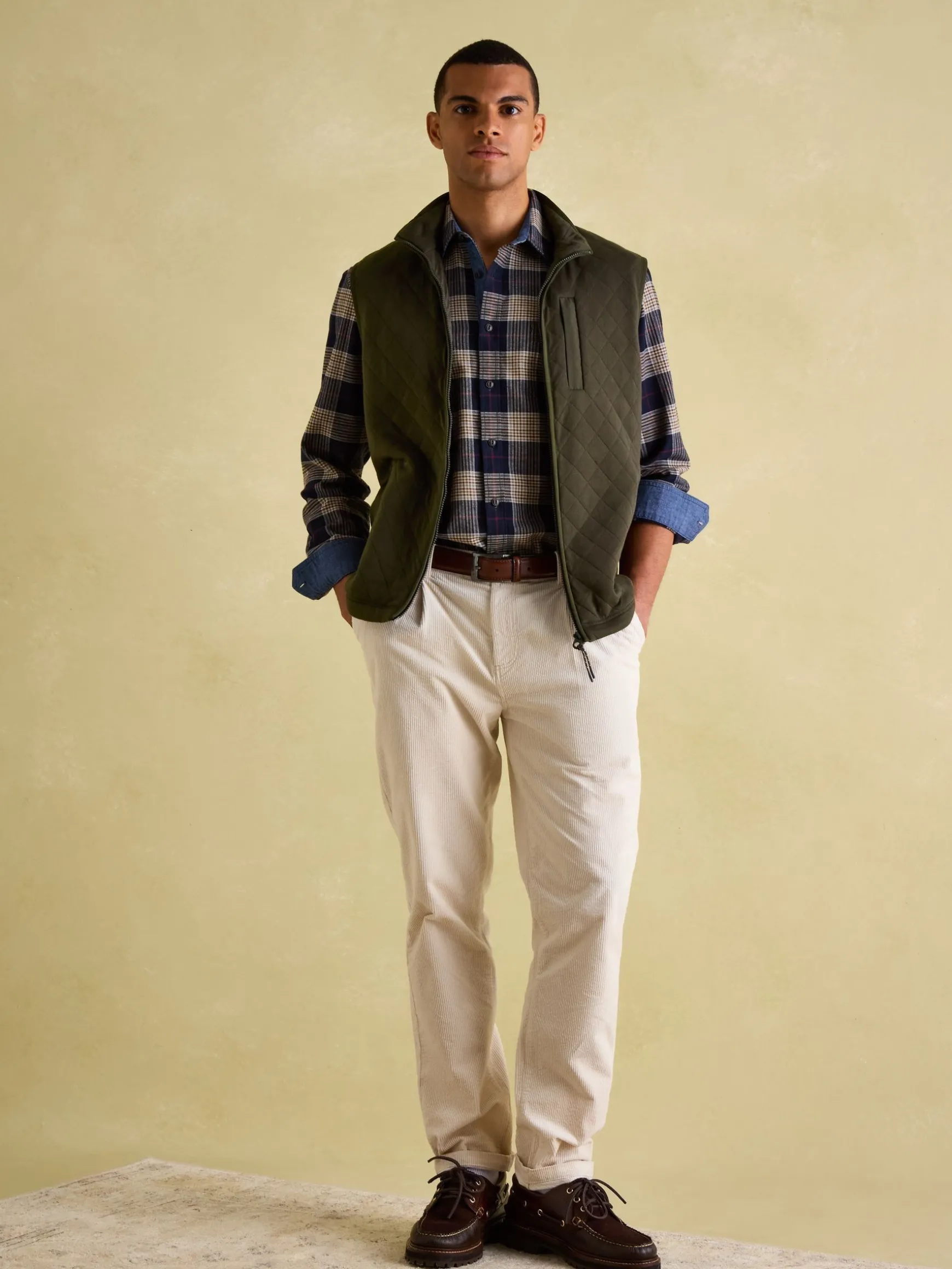 Malton Green Quilted Jersey Gilet