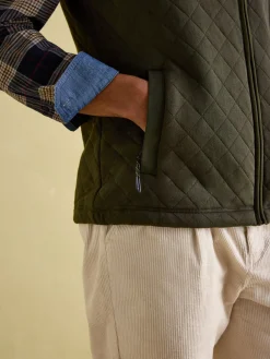 Malton Green Quilted Jersey Gilet