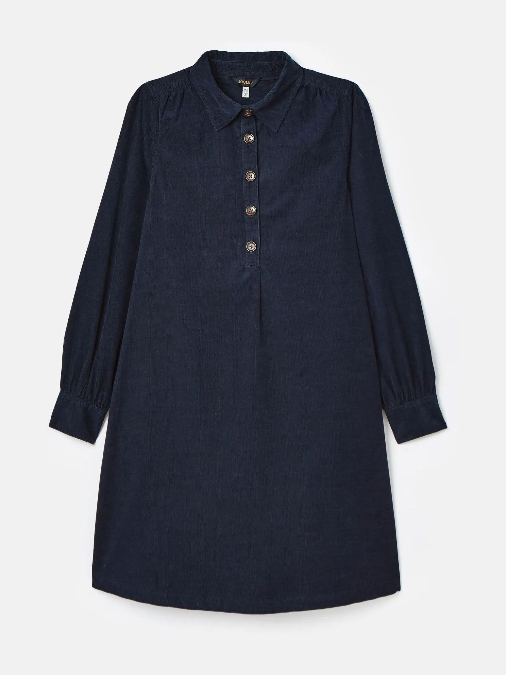 Maple Navy Blue Corduroy Shirt Dress