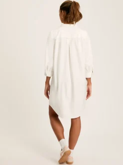 Marlowe White Dress with Shirt/ Nehru Collar