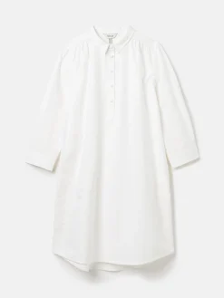Marlowe White Dress with Shirt/ Nehru Collar