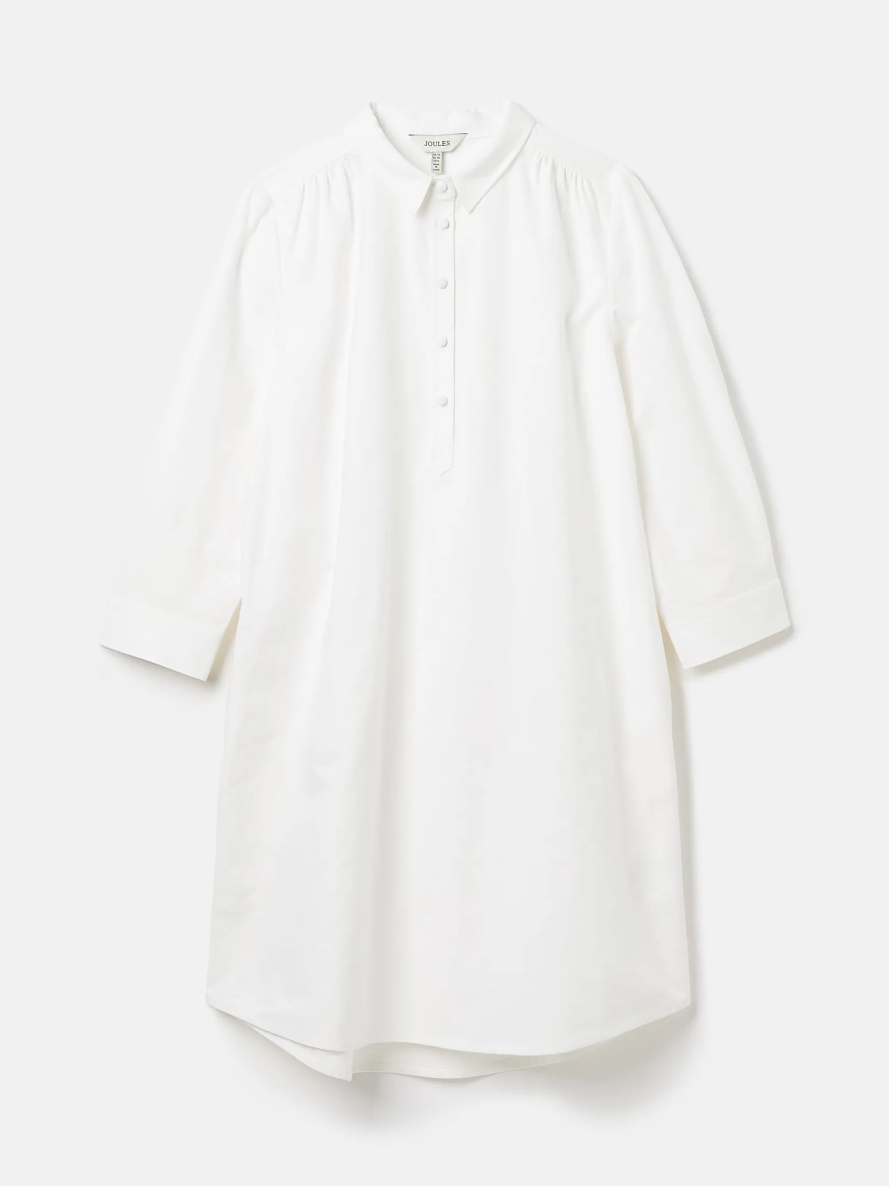 Marlowe White Dress with Shirt/ Nehru Collar
