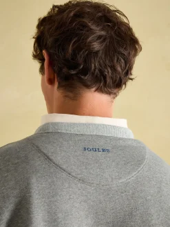 Mason Grey Marl Graphic Crew Neck Jumper