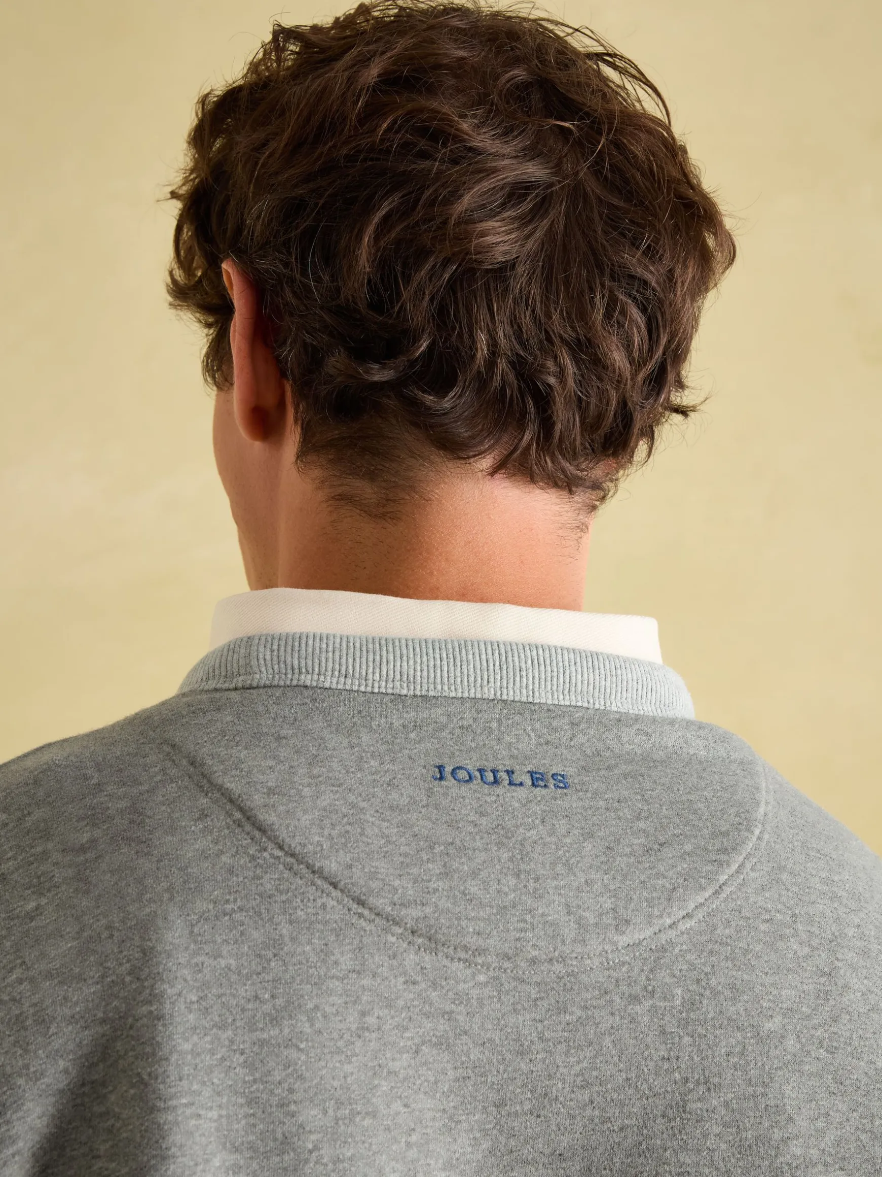 Mason Grey Marl Graphic Crew Neck Jumper