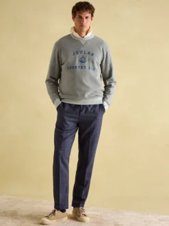 Mason Grey Marl Graphic Crew Neck Jumper