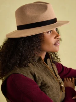 Maude Neutral Wool Fedora