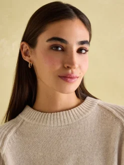 May Oatmeal Merino Wool Jumper with Detachable Roll Neck