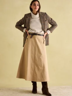 May Oatmeal Merino Wool Jumper with Detachable Roll Neck