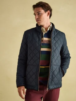 Maynard Navy Blue Diamond Quilted Jacket
