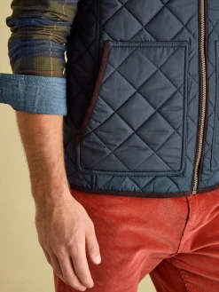 Maynard Navy Blue Diamond Quilted Gilet