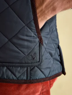Maynard Navy Blue Diamond Quilted Gilet