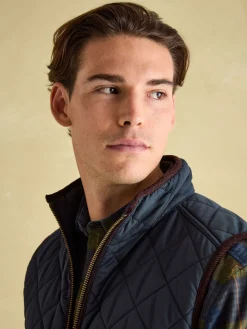 Maynard Navy Blue Diamond Quilted Gilet
