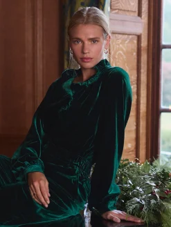 Melanie Green Velvet Blouse