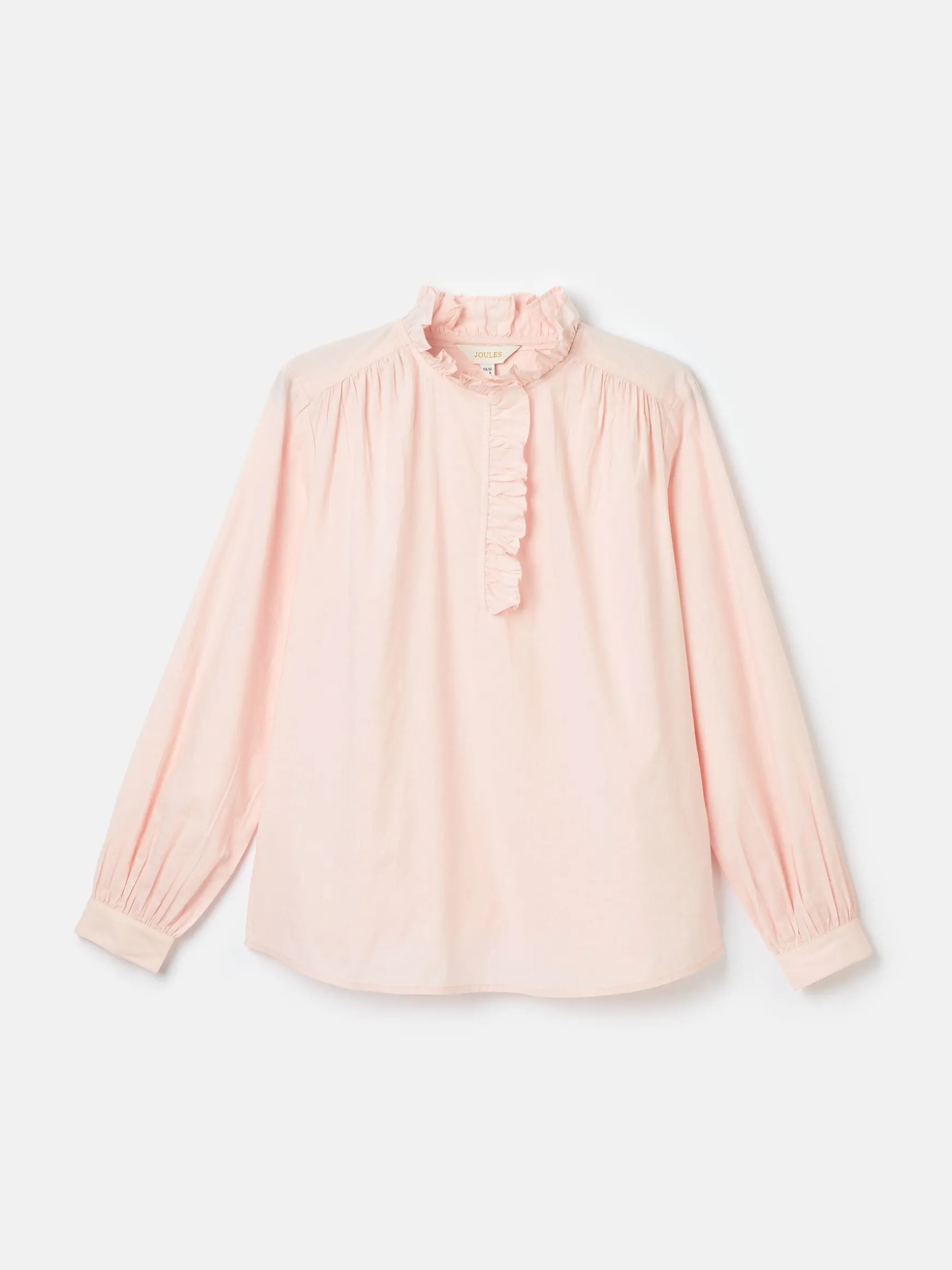 Melanie Pink Cotton Ruffle Blouse