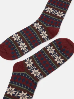 Men's Alby Multi Fair Isle Socks (size 7-12)