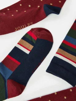 Men's Kingsbury Red 2 Pack Socks (size 7-12)