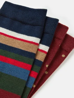 Men's Kingsbury Red 2 Pack Socks (size 7-12)