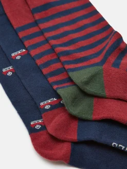 Men's Kingsbury Red/Navy 2 Pack Socks (size 7-12)