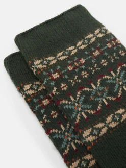 Men's Wader Khaki Green Mens Welly Socks