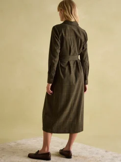 Meredith Check Midi Shirt Dress