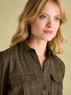 Meredith Check Midi Shirt Dress