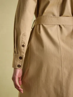 Meredith Tan Brown Midi Shirt Dress