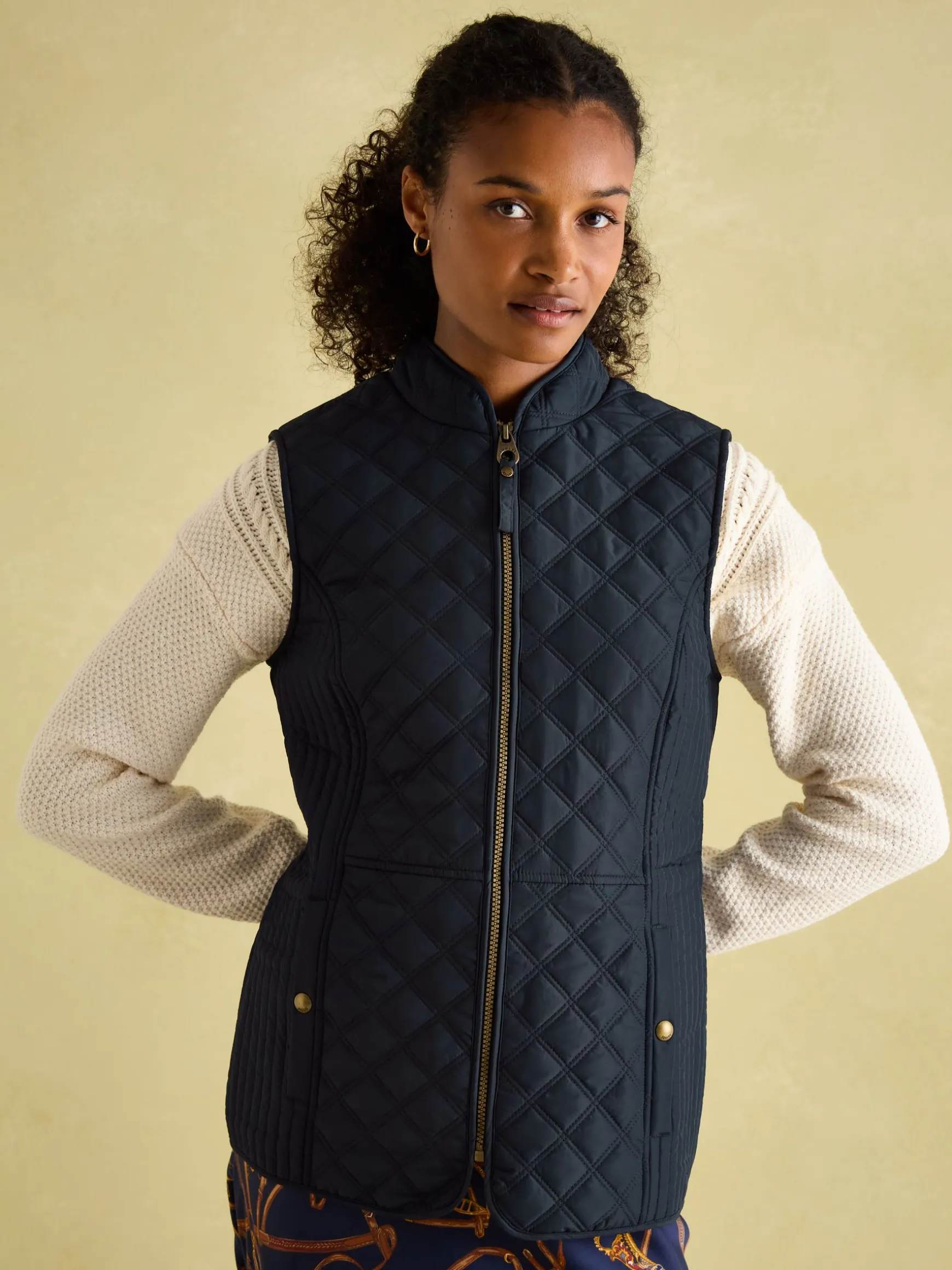 Minx Navy Blue Showerproof Diamond Quilted Gilet