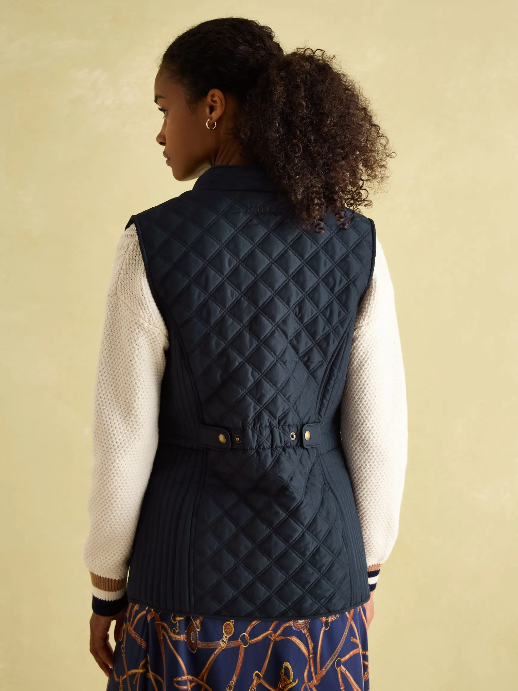 Minx Navy Blue Showerproof Diamond Quilted Gilet