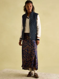 Minx Navy Blue Showerproof Diamond Quilted Gilet