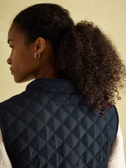 Minx Navy Blue Showerproof Diamond Quilted Gilet