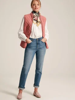 Minx Rose Pink Showerproof Diamond Quilted Gilet