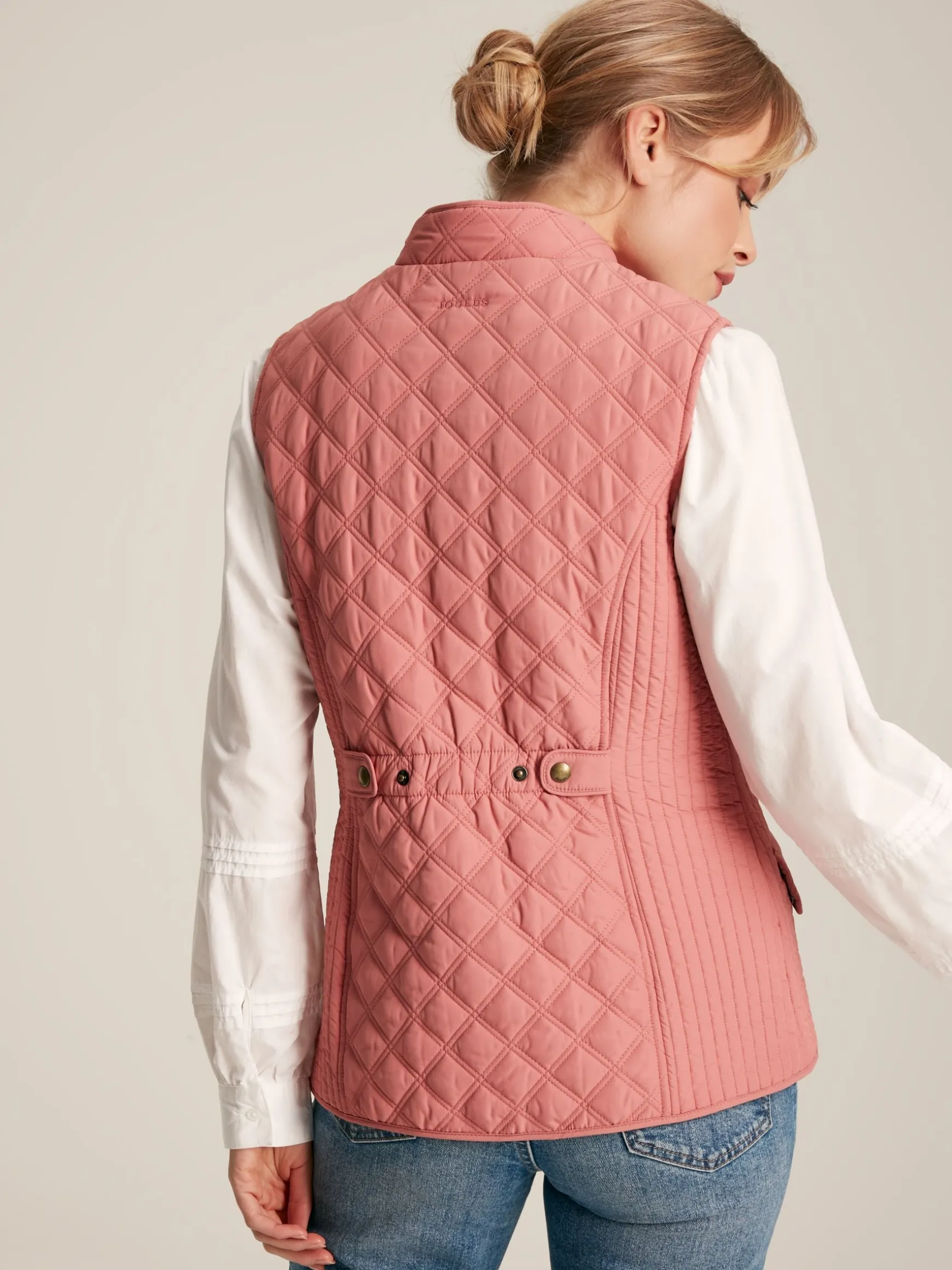 Minx Rose Pink Showerproof Diamond Quilted Gilet