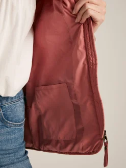 Minx Rose Pink Showerproof Diamond Quilted Gilet