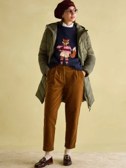 Moorsdale Green Mid Length Showerproof Padded Coat